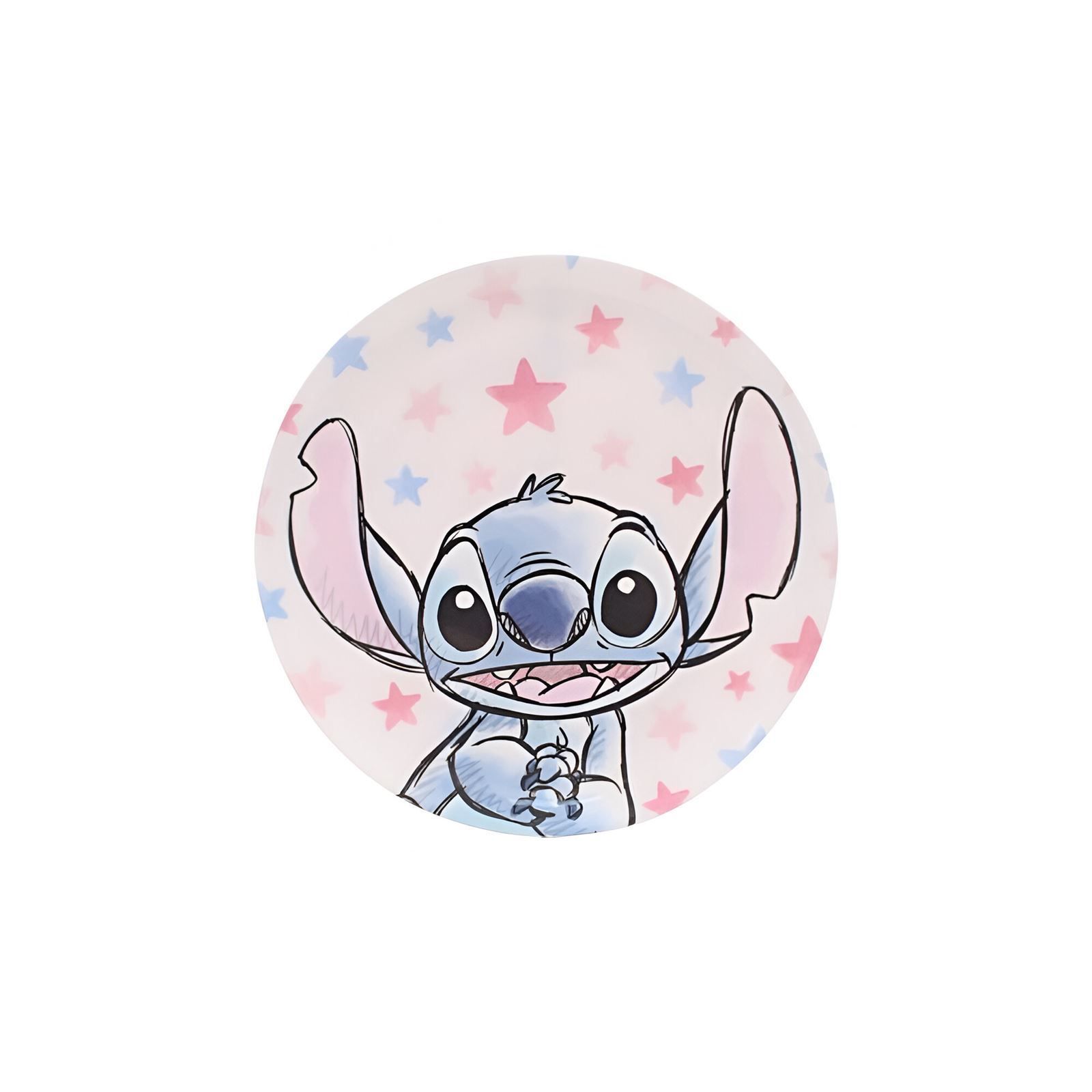Prato Raso Melamina Disney 20,2Cm - Stitch Estrelas 