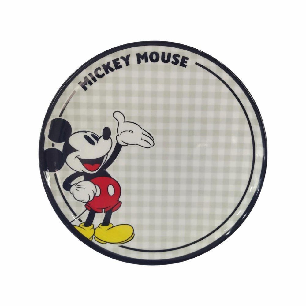 Prato Raso Melamina Personagens Disney 20 Cm - Mickey Old