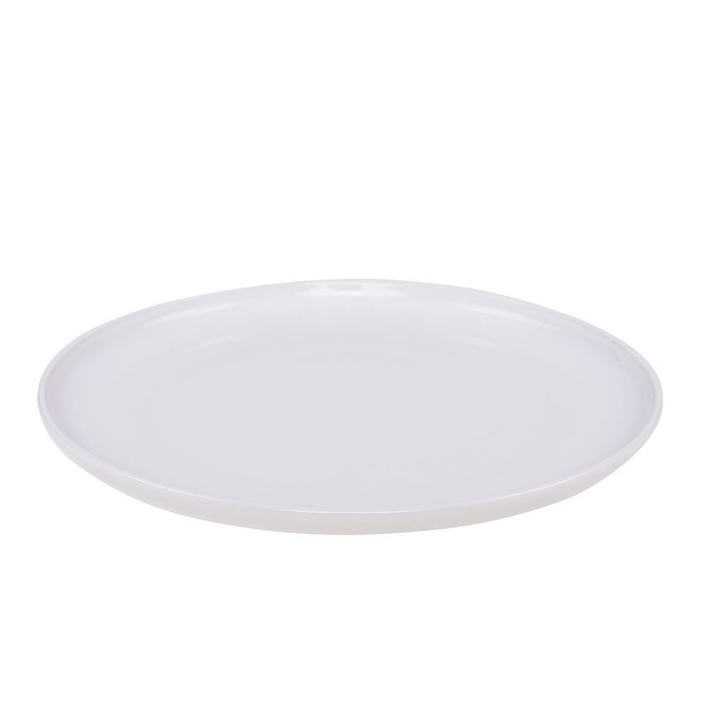Prato Raso Opaline Madri 27Cm Solecasa - Branco