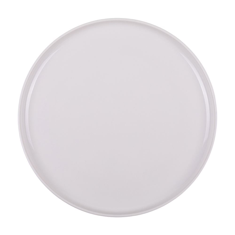 Prato Raso Opaline Madri 27Cm Solecasa - Branco