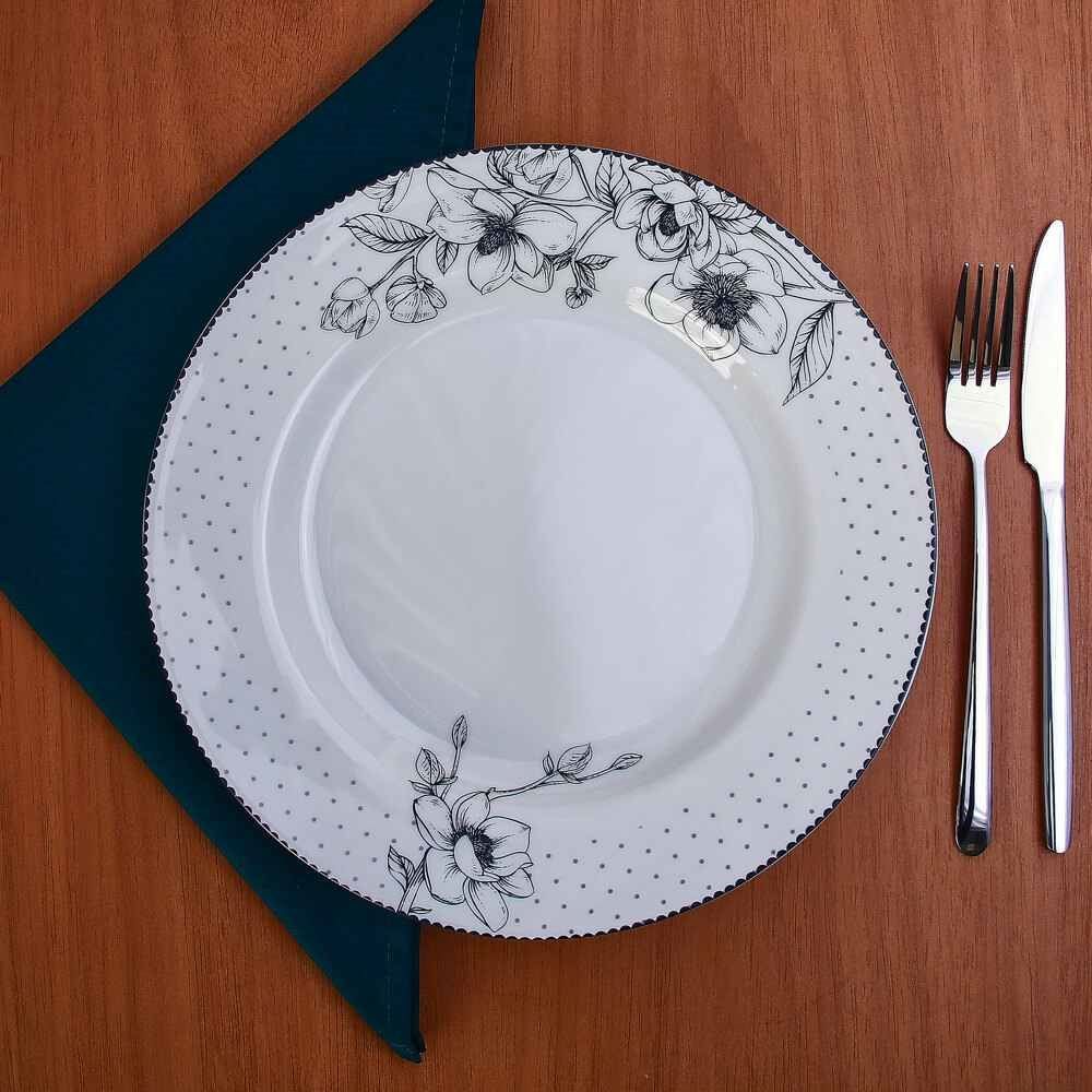 Prato Raso Porcelana Jasmine Havan Casa 27Cm - Estampado