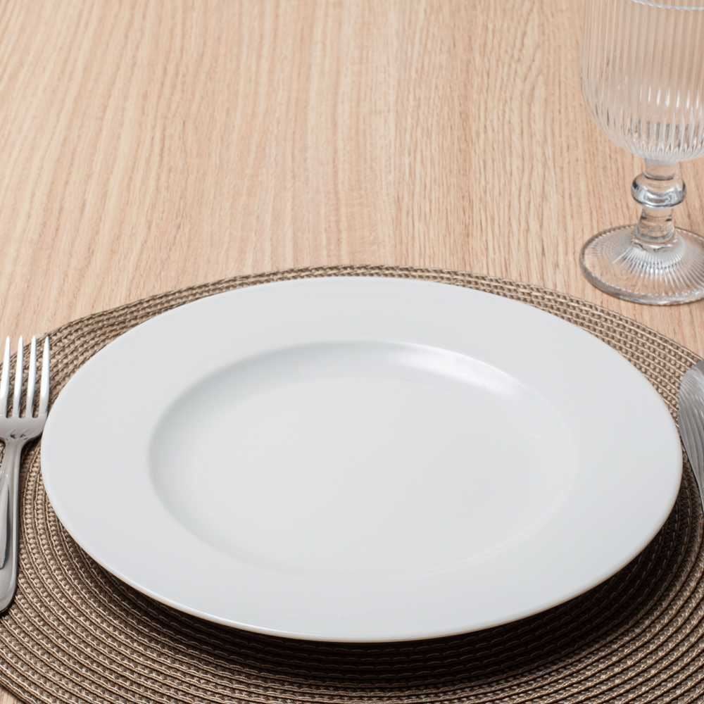 Prato Raso Maria Augusta Tramontina De Porcelana 27Cm - Porcelana Branca