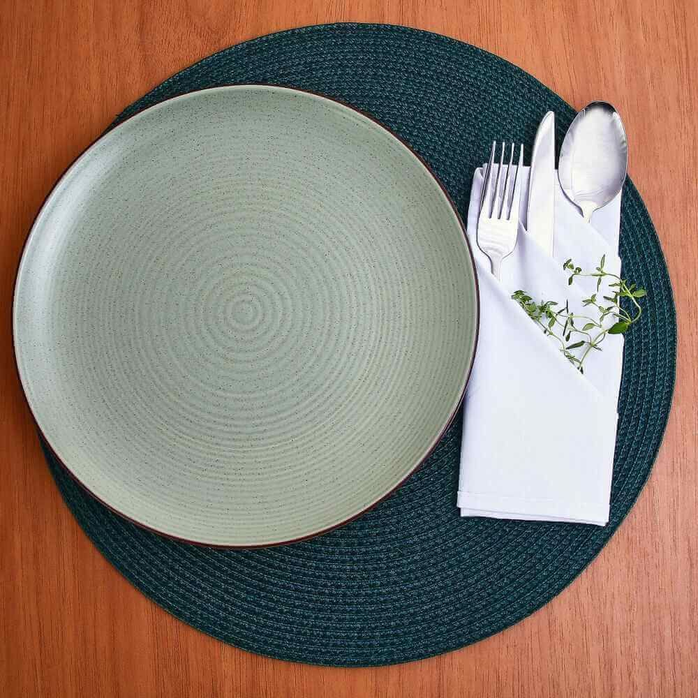 Prato Raso Wave Havan Casa 27Cm - Verde Fosco