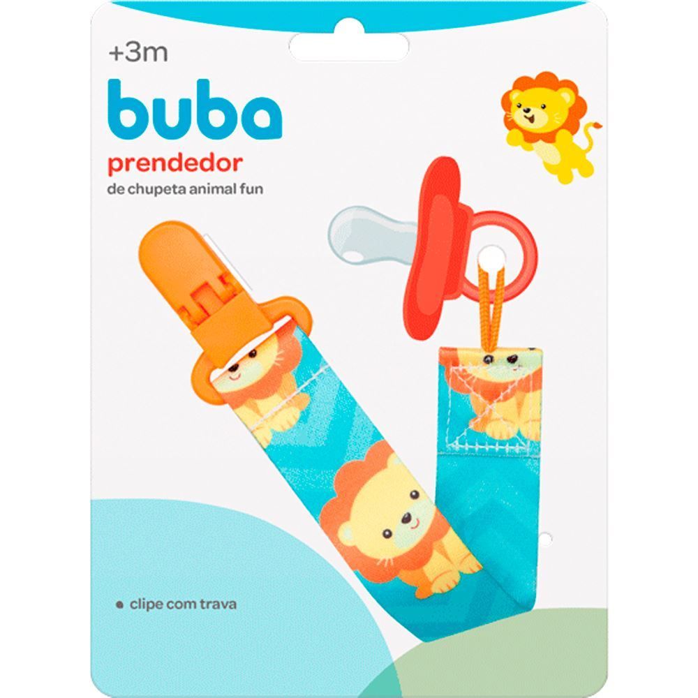 Prendedor De Chupeta Animal Fun Buba - Leão