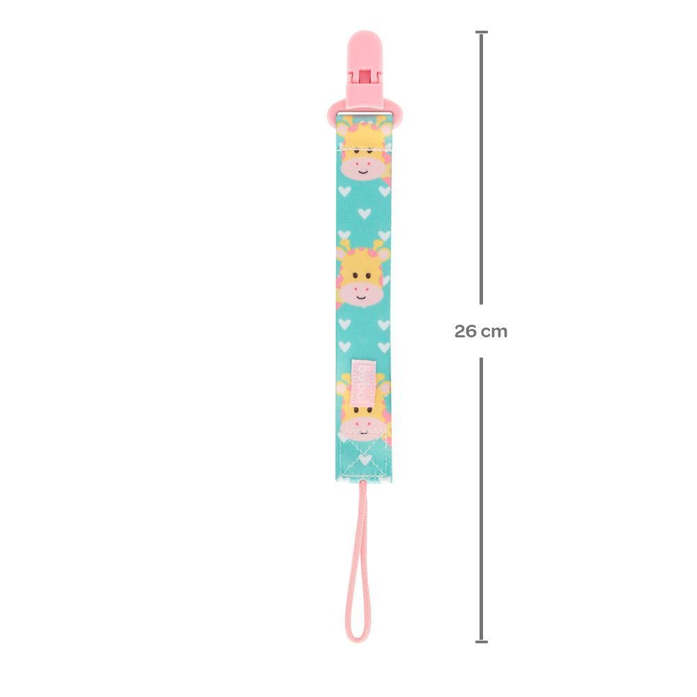 Prendedor De Chupeta Animal Fun Buba - Girafa