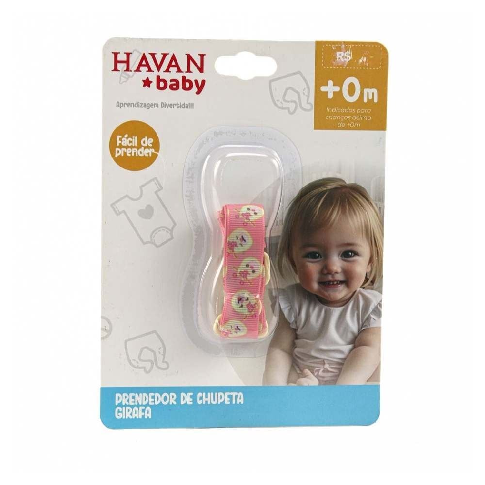 Prendedor De Chupeta Havan Baby - Girafa