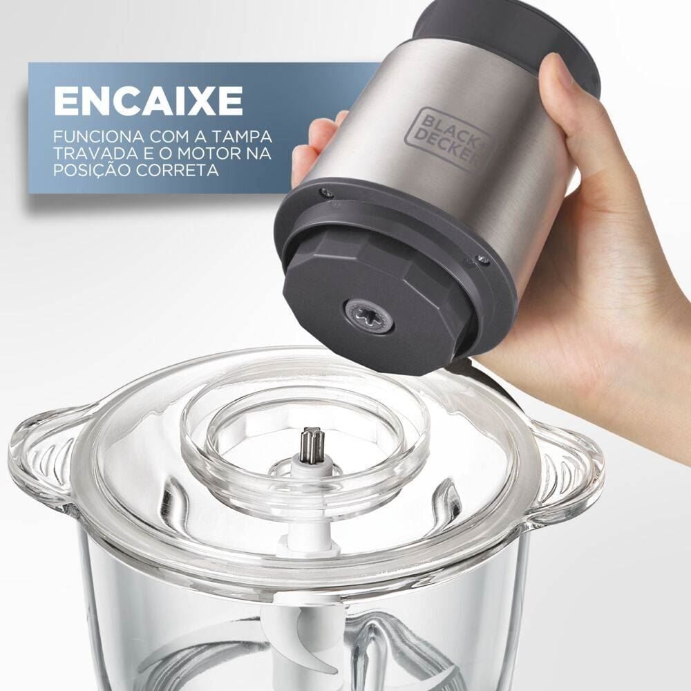 Miniprocessador Black and Decker Gourmand Gris MP300G