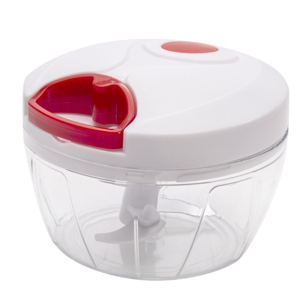 Processador De Alimentos Manual Class Home 500 Ml - Transparente, Branco e Vermelho