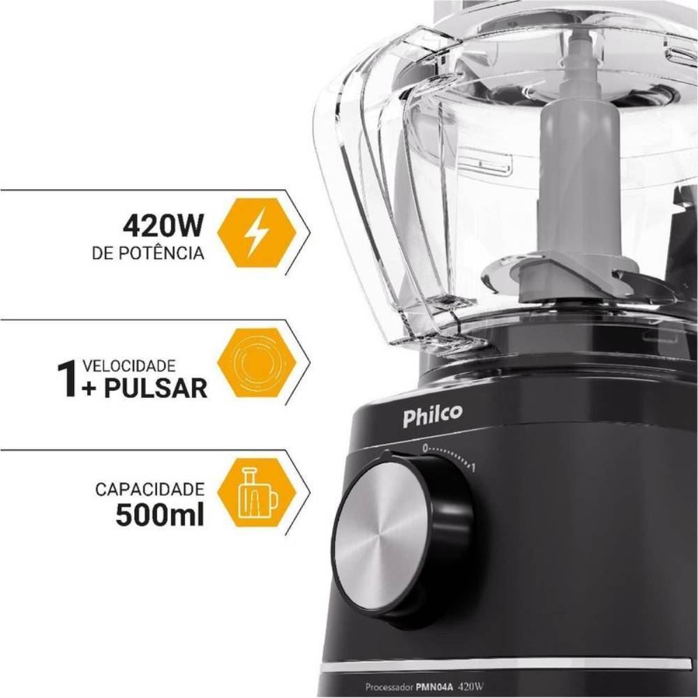 Processador Philco 420W Jarra para 500ml PMN04A