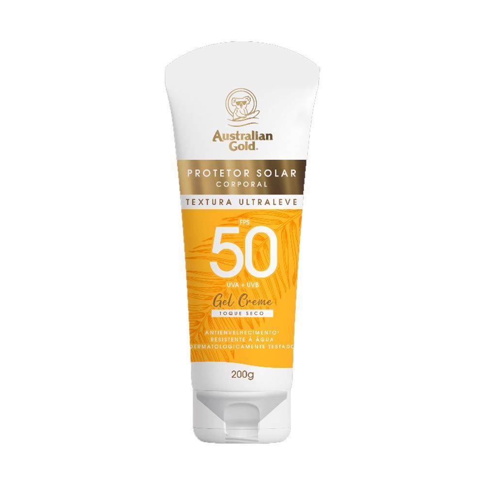 Protetor Solar Corporal Gel Creme Fps 50 Australian Gold - 200g