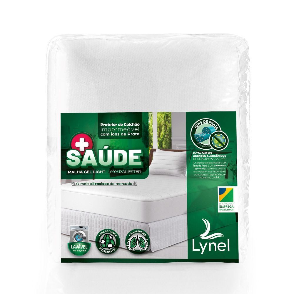 Protetor De Colchão + Saúde Malha Solteiro Lynel - Branco