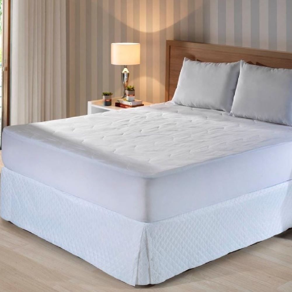 Protetor De Colchão Queen Com Elástico Solecasa 1 Pç - Branco