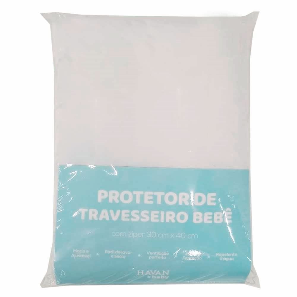 Protetor De Travesseiro 30X40 Com Ziper - Branco