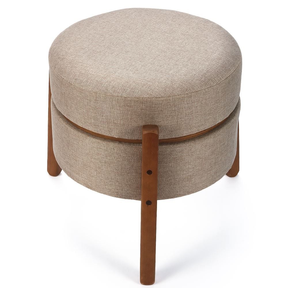 Puff Multiuso Jakarta 39X41 cm Havan Casa - Taupe