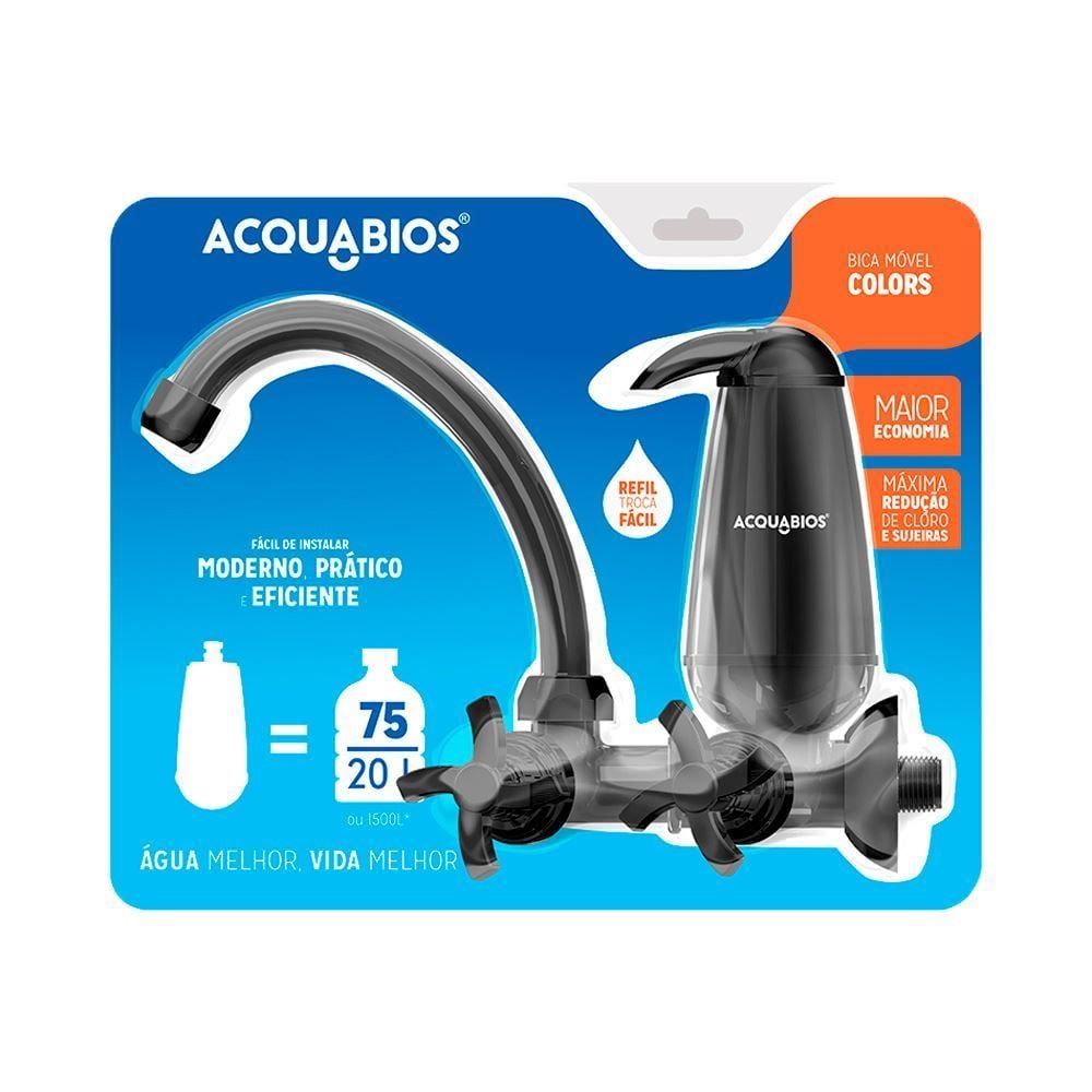 Purificador De Água Acquabios E05 De Parede - Preto
