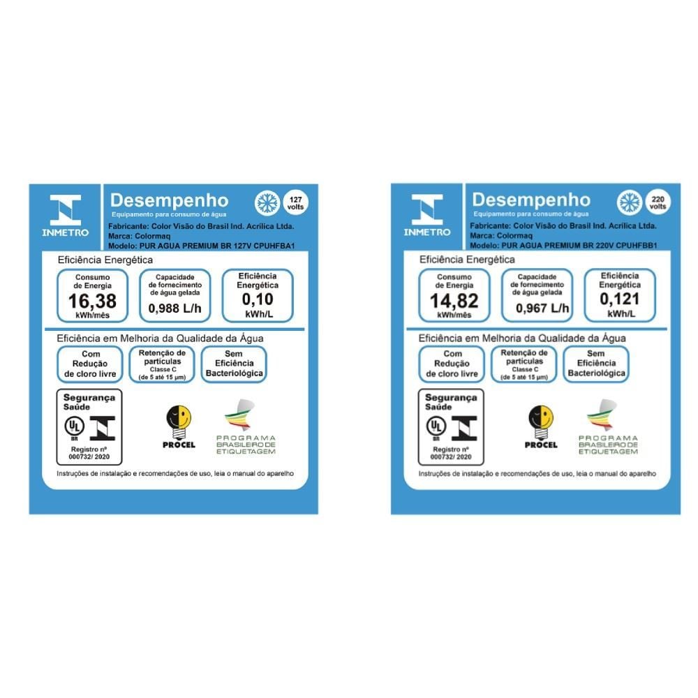 Purificador de Água Colormaq Premium Com Compressor