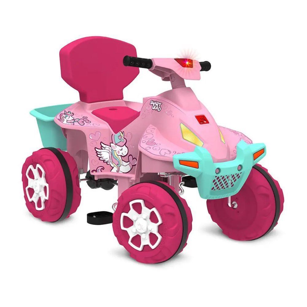 Quadriciclo Pedal E Passeio Smart Quad Rosa Bandeirante - 1220