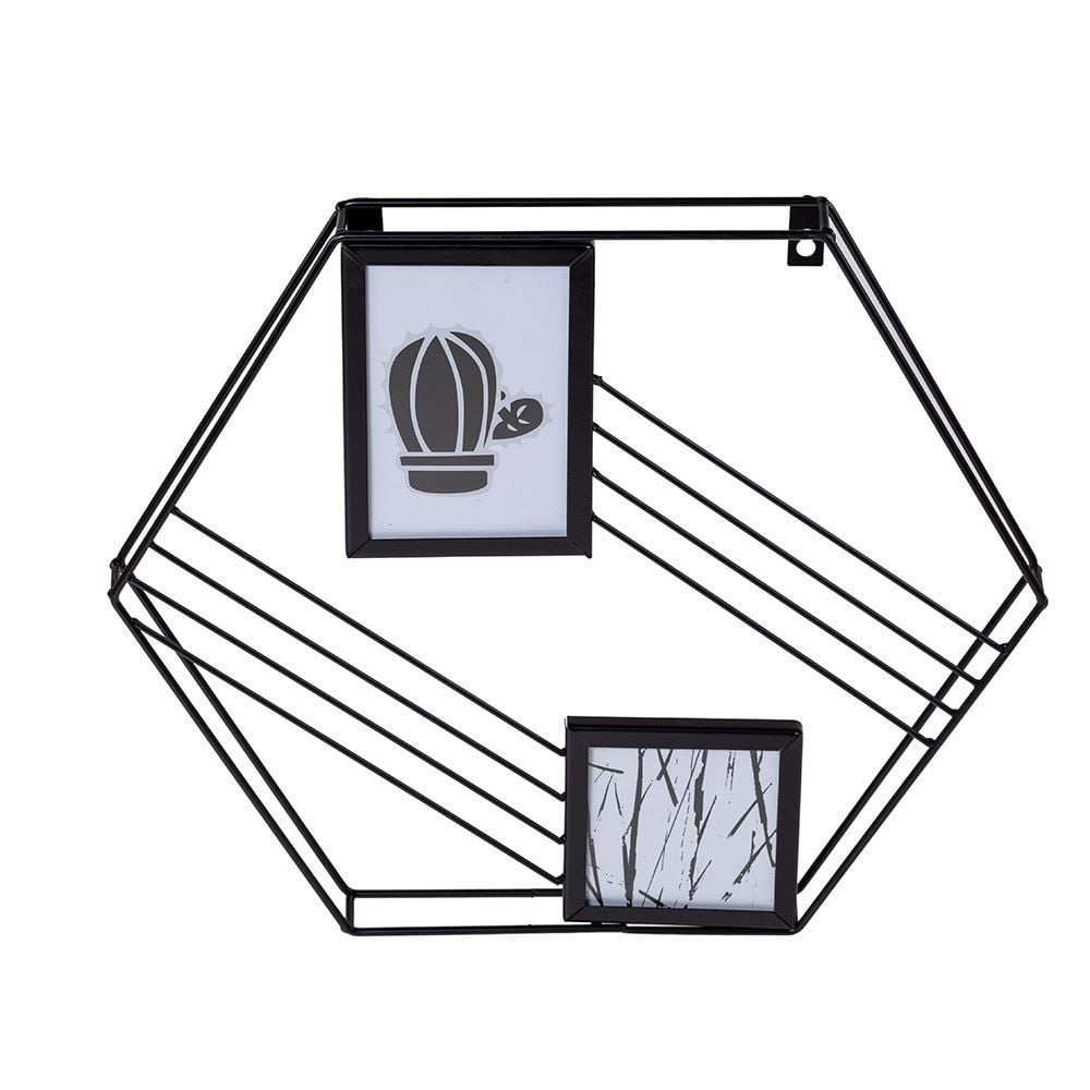 Quadro Decorativo Para Fotos 3,5X41x35cm Yaris - Preto