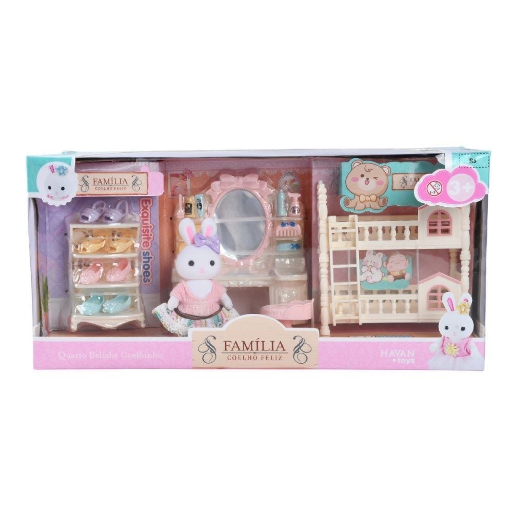 Quarto Beliche Família Coelho Havan Toys - HBR0874