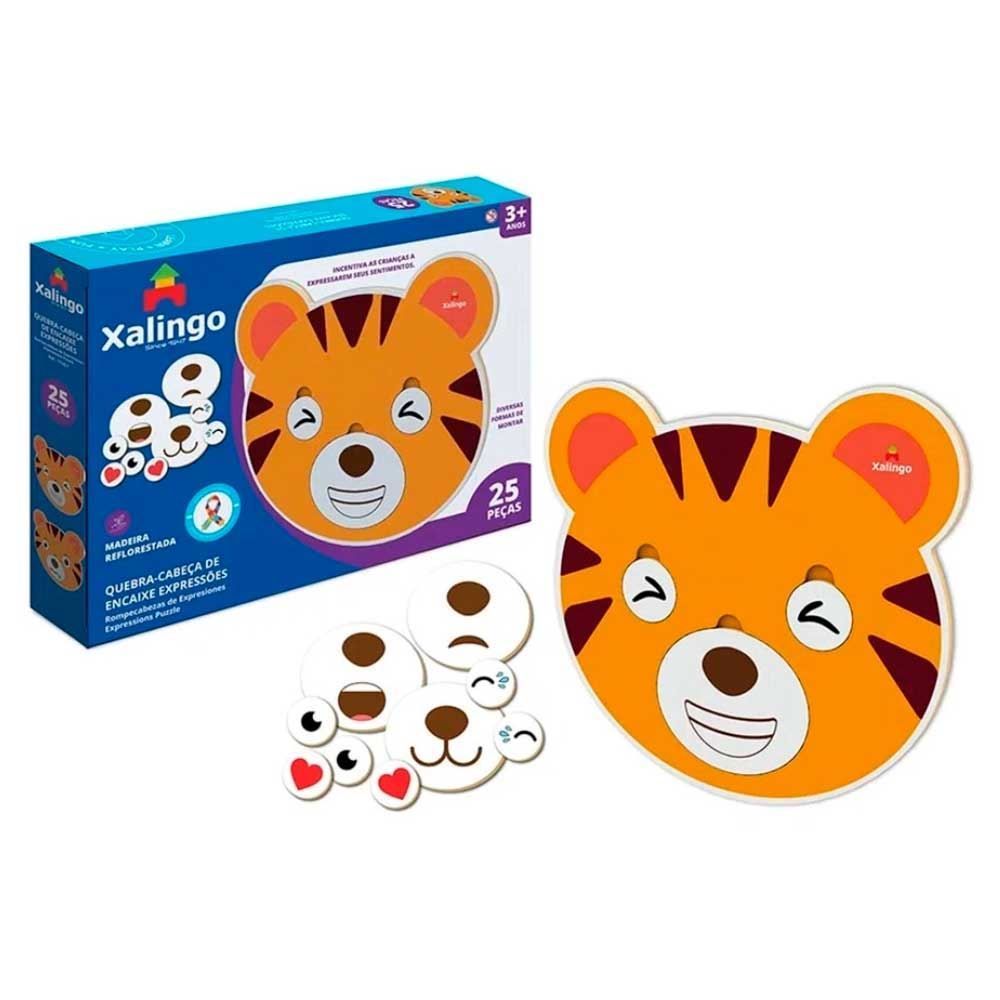 Quebra-Cabeça De Encaixe Expressões Xalingo - 17187