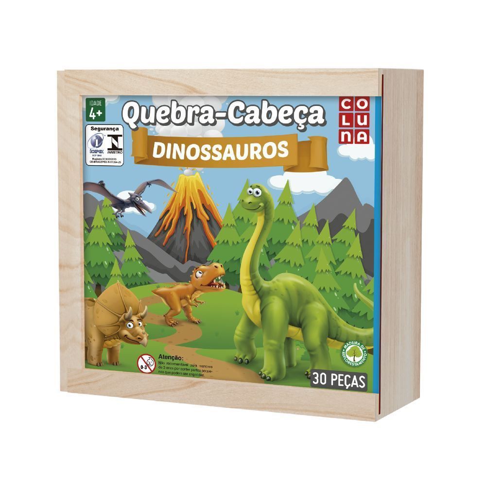 Quebra-Cabeça Dinossauros 30 Peças Gala - 790697 