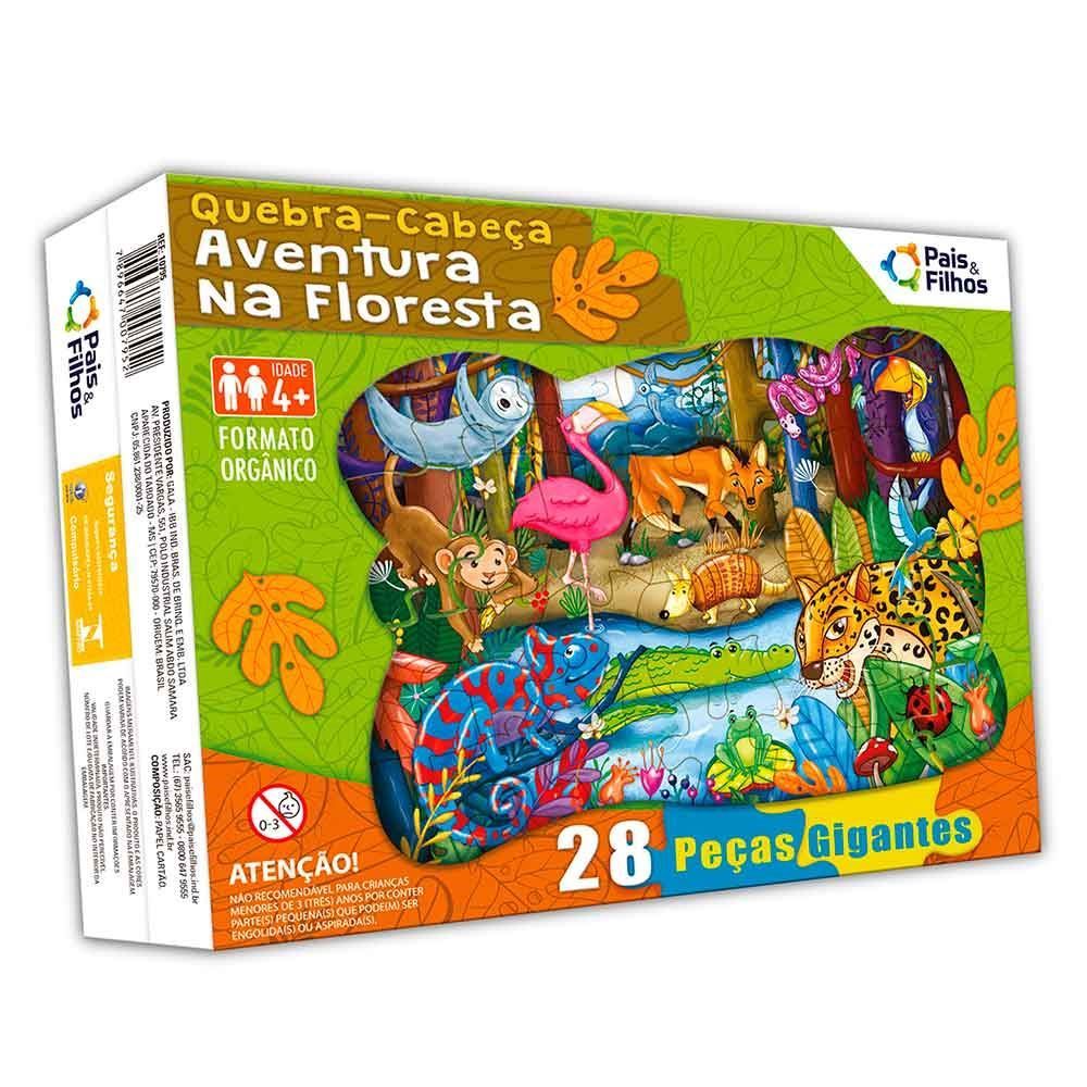 Quebra-Cabeça Gigante Aventura Na Floresta 28 Peças Pais & Filhos Gala - 10795