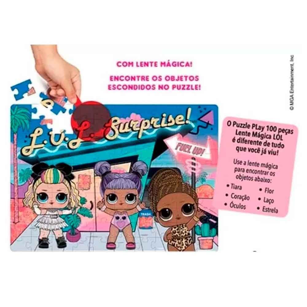 Quebra-Cabeça Lol Com Lente Mágica 100 Peças Elka - 1194