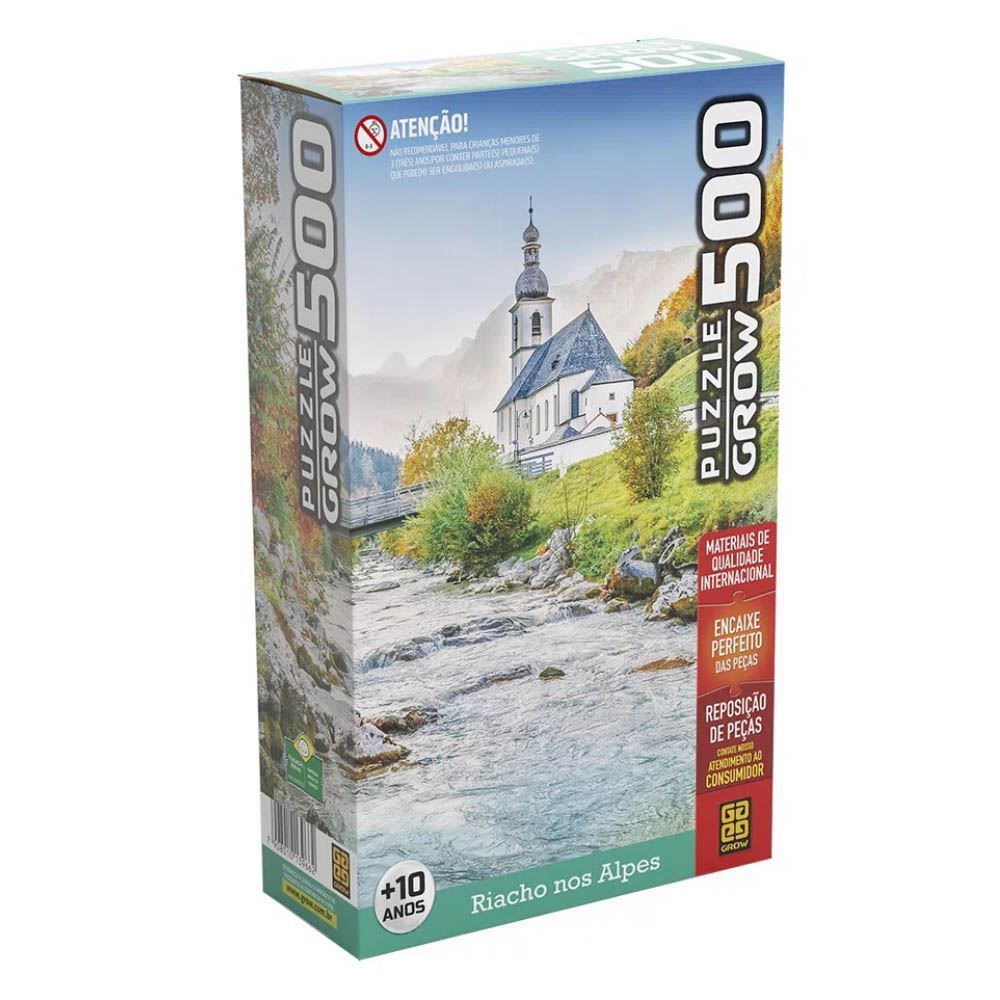 Quebra-Cabeça Puzzle 500 Peças Riacho Nos Alpes Grow - 03966