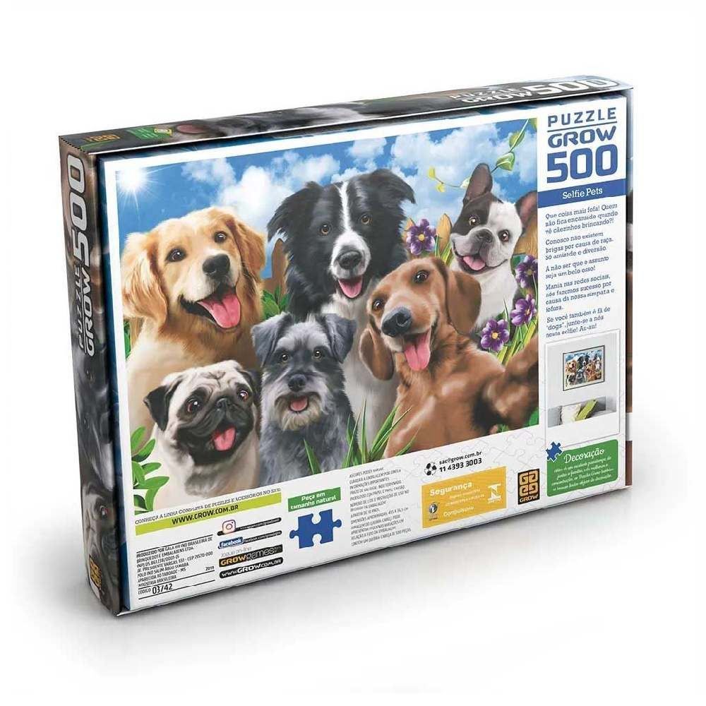 Quebra-Cabeça Selfie Pets 500 Peças Grow - 03742