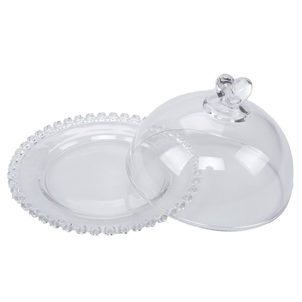 Queijeira Com Tampa Coração Lyor 19,5Cm - Cristal