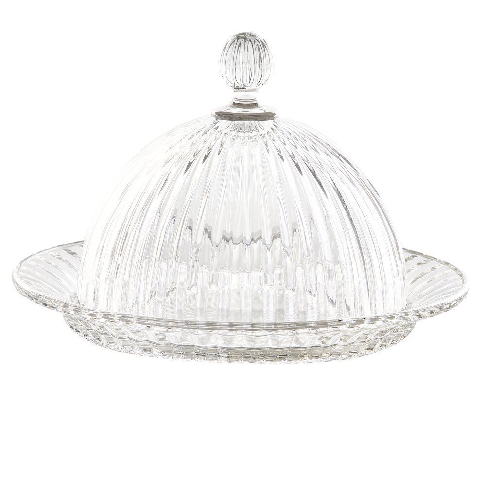 Queijeira Com Tampa De Vidro Romeu E Julieta Hauskraft 20 Cm - Transparente