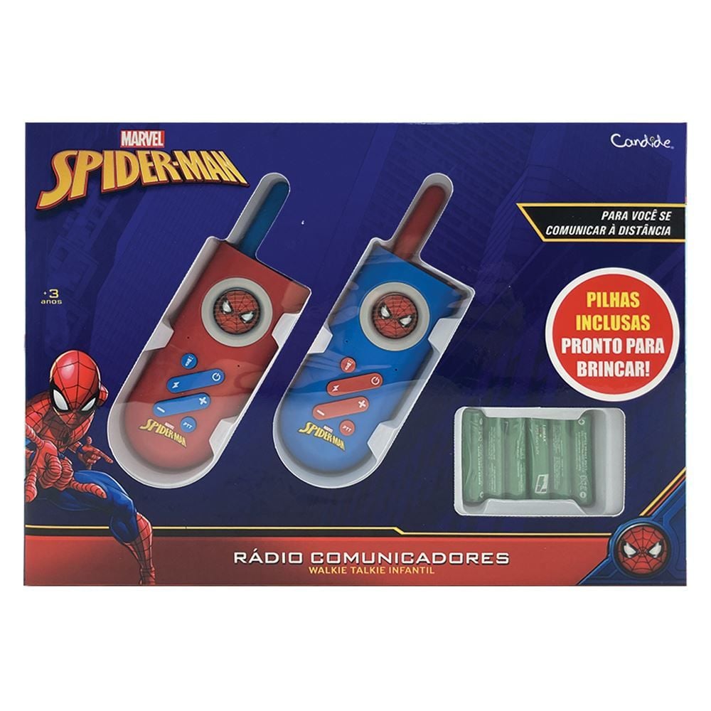 Rádio Comunicadores Candide Spider Man Com Pilha Inclusa