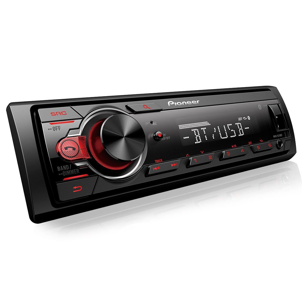 Rádio Automotivo Pioneer Mp3 Player Usb Aux Am/Fm Bluetooth Mvh-S218bt - 1 DIN