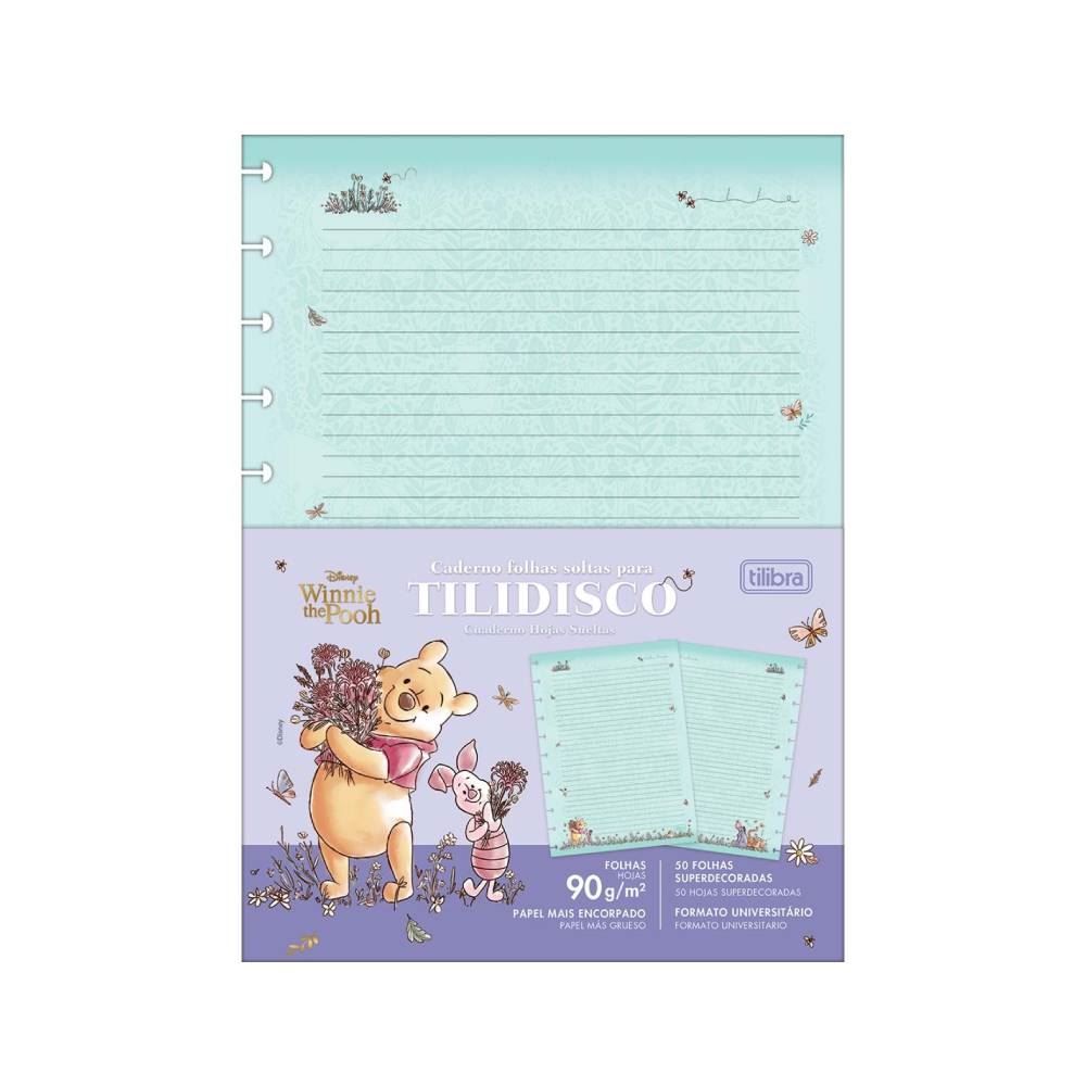 Refil Para Tilidisco Universitário Pooh 50 Folhas Tilibra - 90g