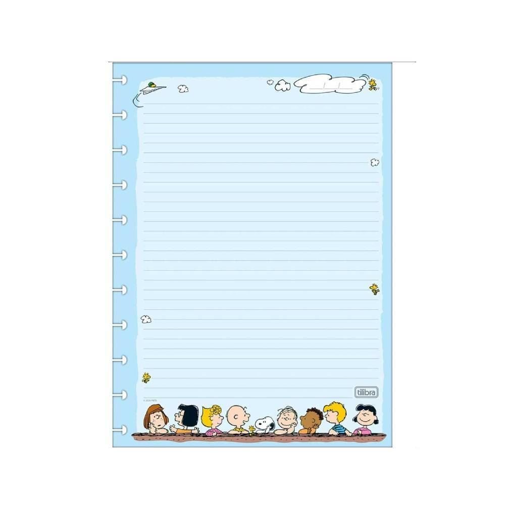 Refil Para Tilidisco Universitário Snoopy 50 Folhas Tilibra - 90g