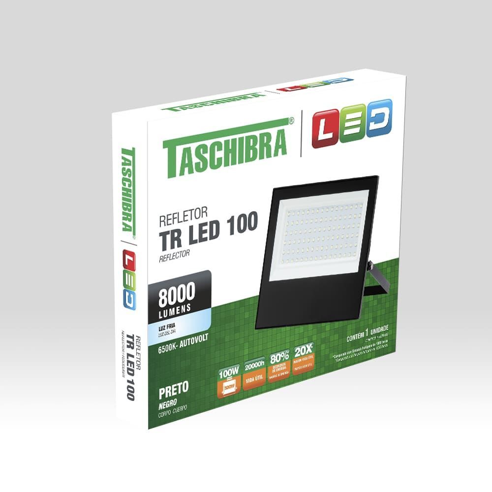 Refletor Led 100W 6500K Luz Branca Taschibra