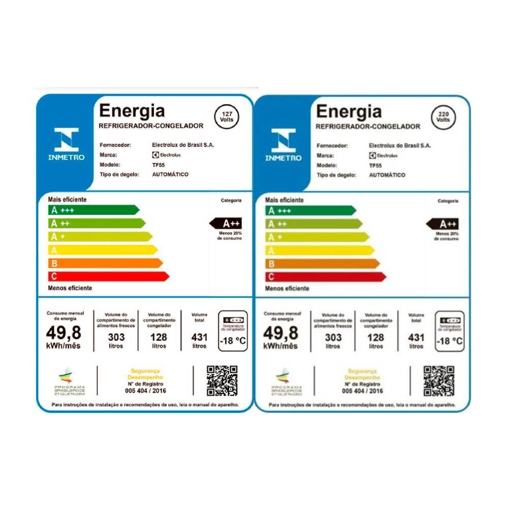 Refrigerador Geladeira Electrolux 431L TF55 Branco