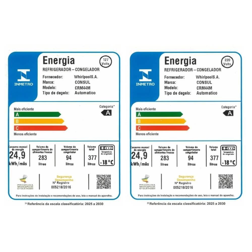 Refrigerador Geladeira Consul Frost Free Duplex CRM44MK