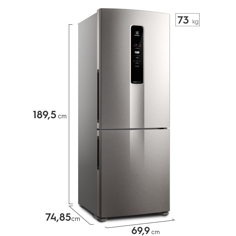 Refrigerador Geladeira Electrolux Frost Free Inox com AutoSense Duplex 490 Litros IB7S