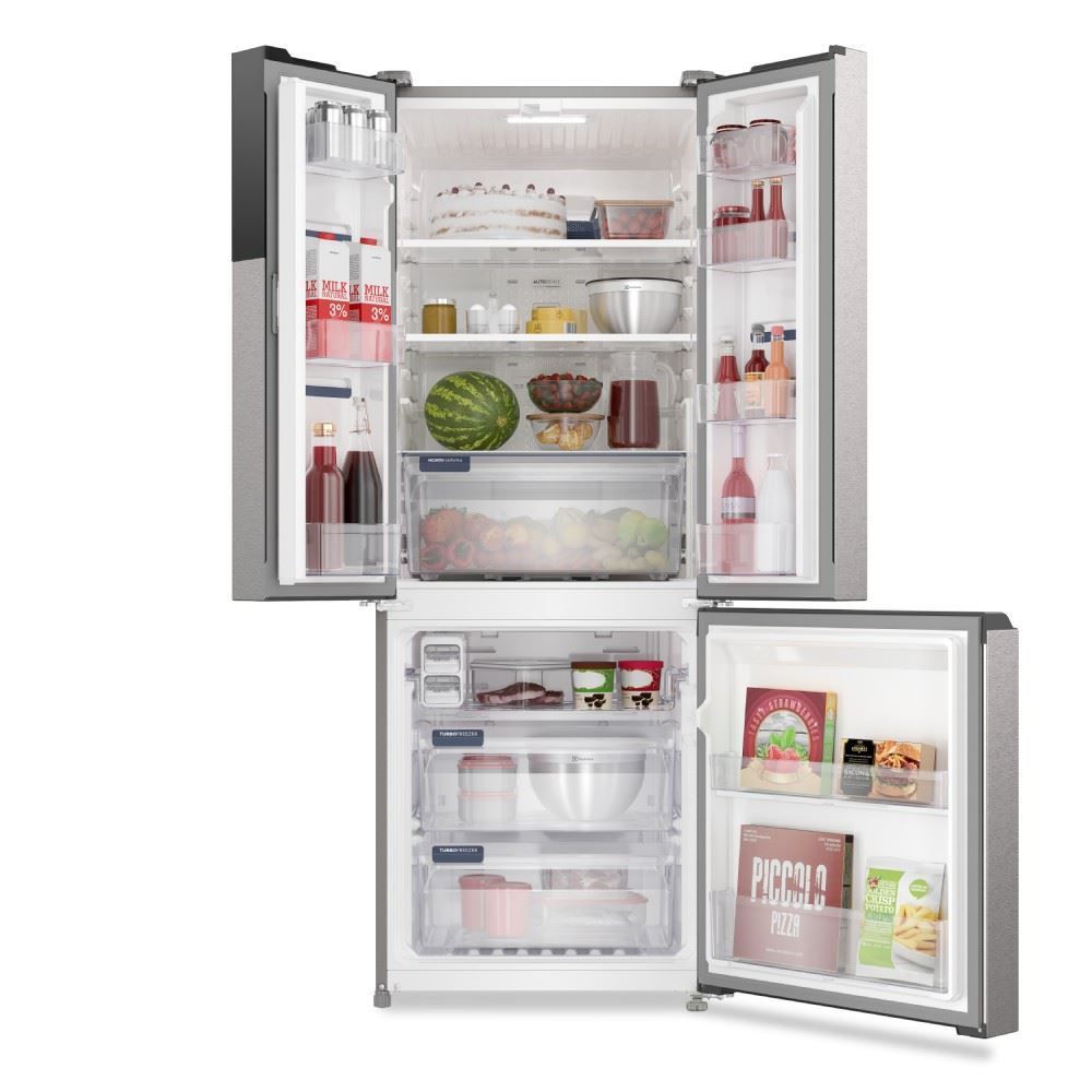 Refrigerador Geladeira Electrolux Inox Look Frost Free 484 Litros IM7S