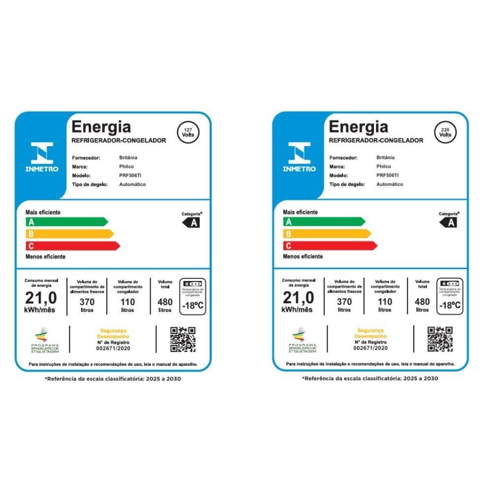 Refrigerador Geladeira Philco 480 Litros Frost Free PRF506TI