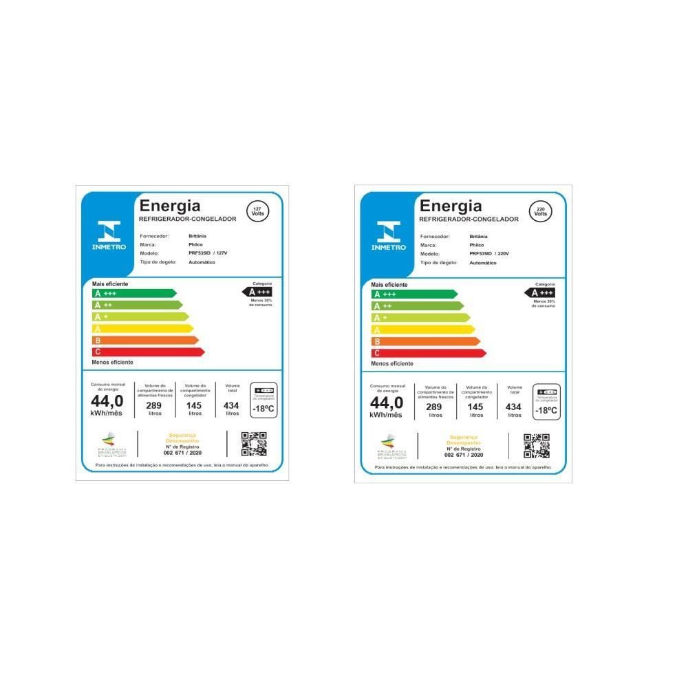 Refrigerador Philco Side By Side 434 Litros Eco Inverter PRF535ID