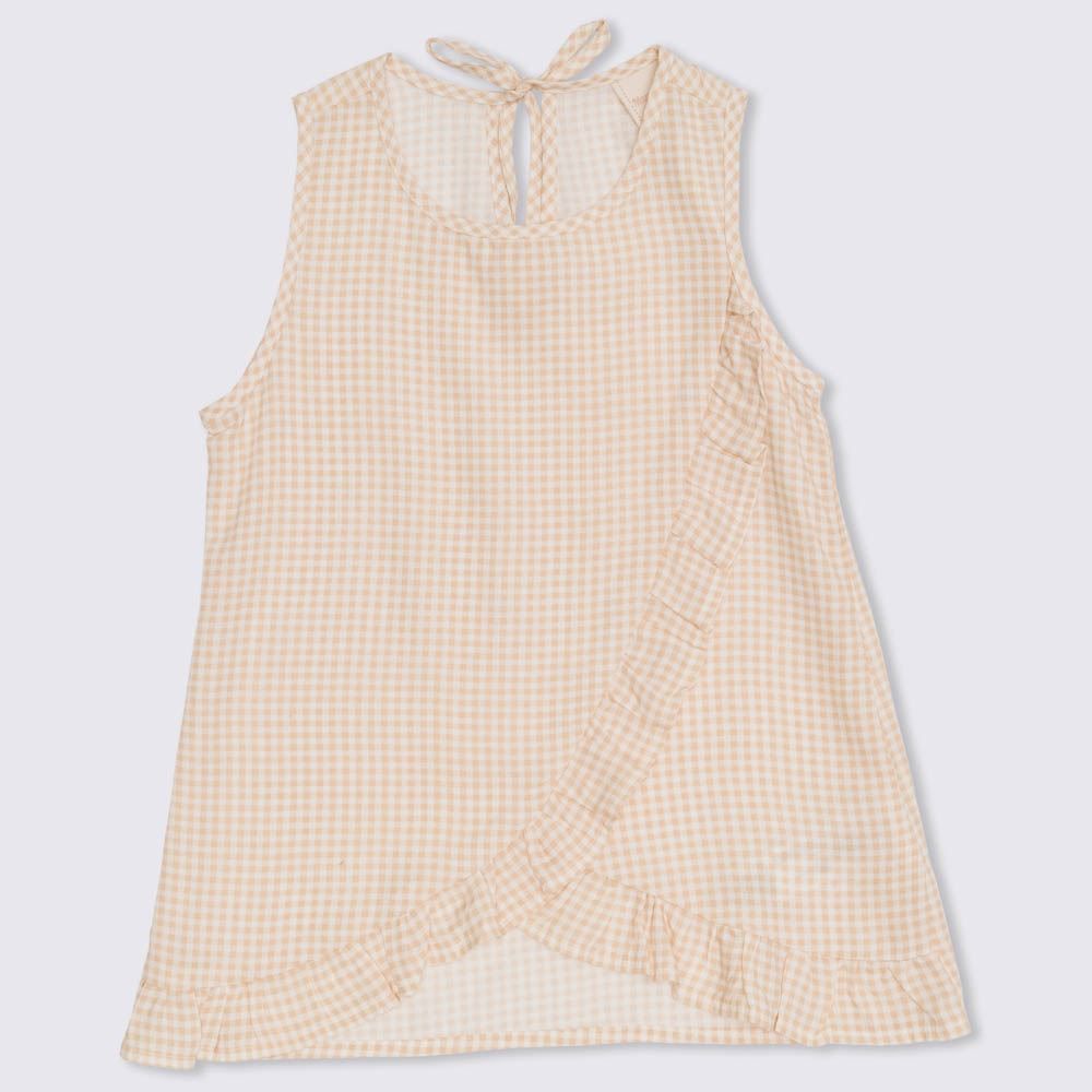 Regata 4 a 10 anos Xadrez + Babados Marmelada