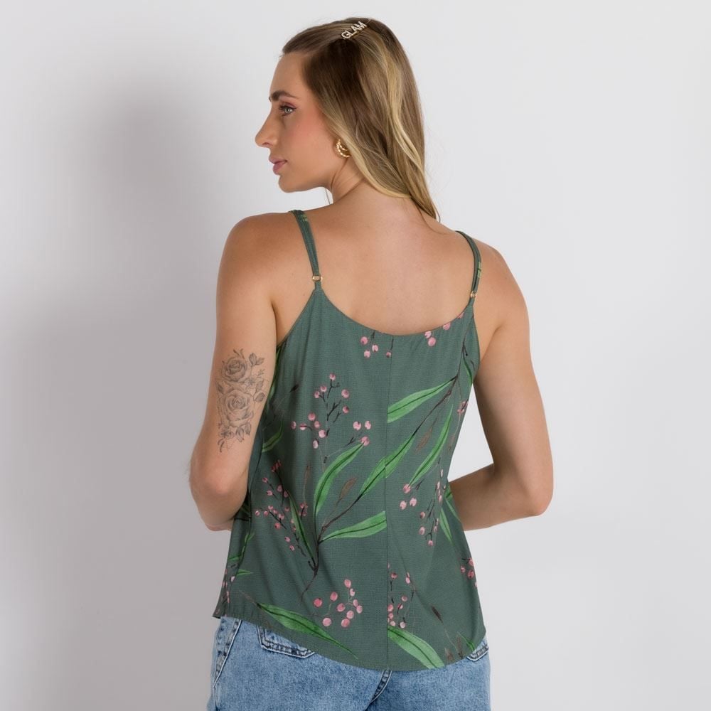 Regata em Viscose Estampada Patricia Foster