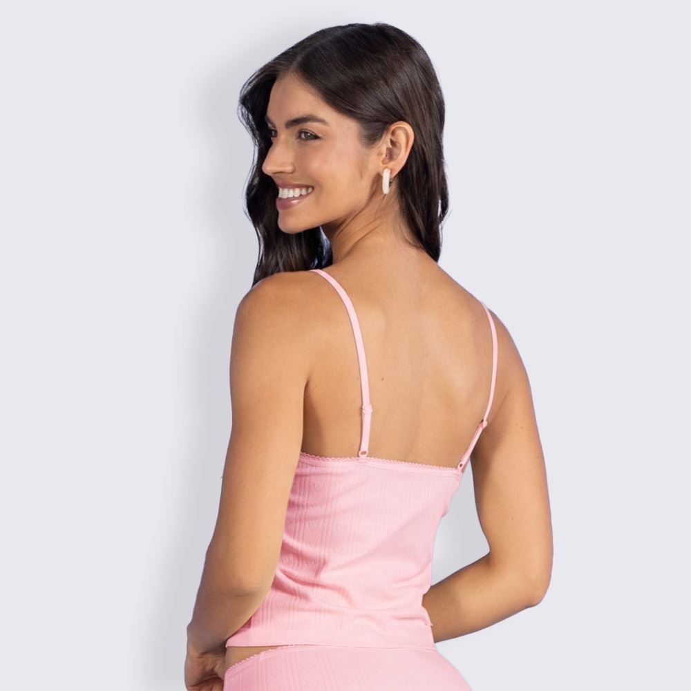 Regata Feminina Segunda Pele Com Alça Fina Camila Moretti