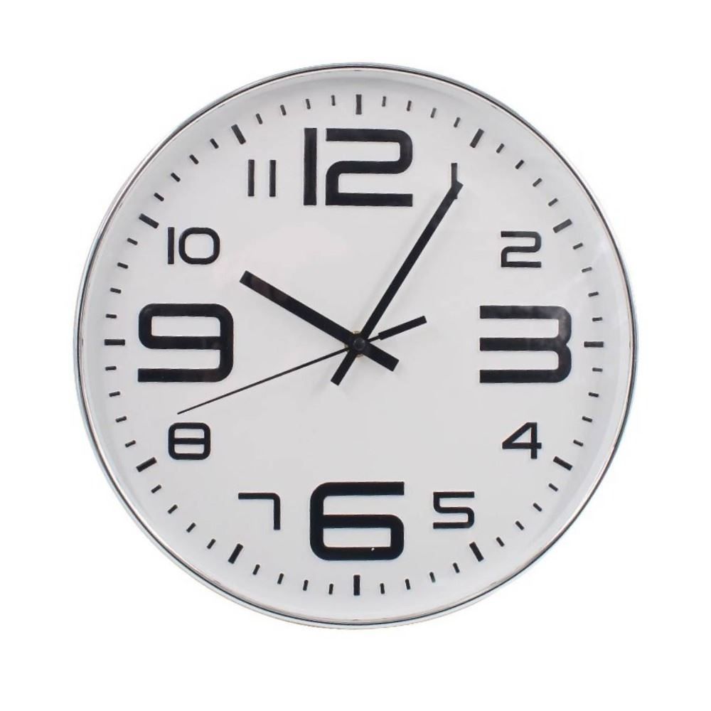 Relógio De Parede Branco E Prata Havan Casa - 30cm