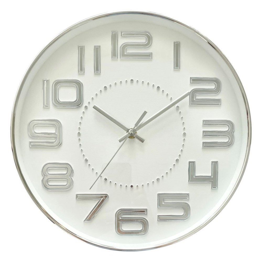 Relógio De Parede Branco Havan Casa 30Cm - Prata