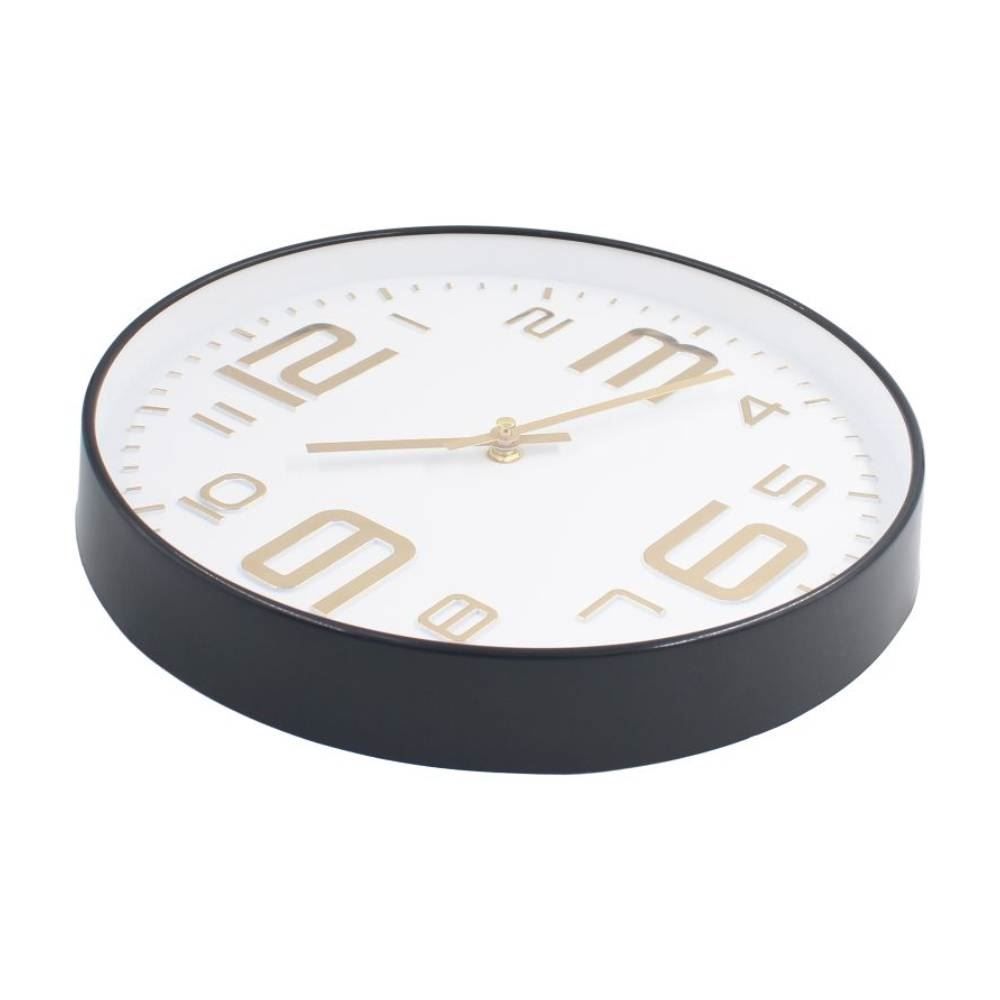 Relógio De Parede Preto E Dourado Havan Casa - 30cm