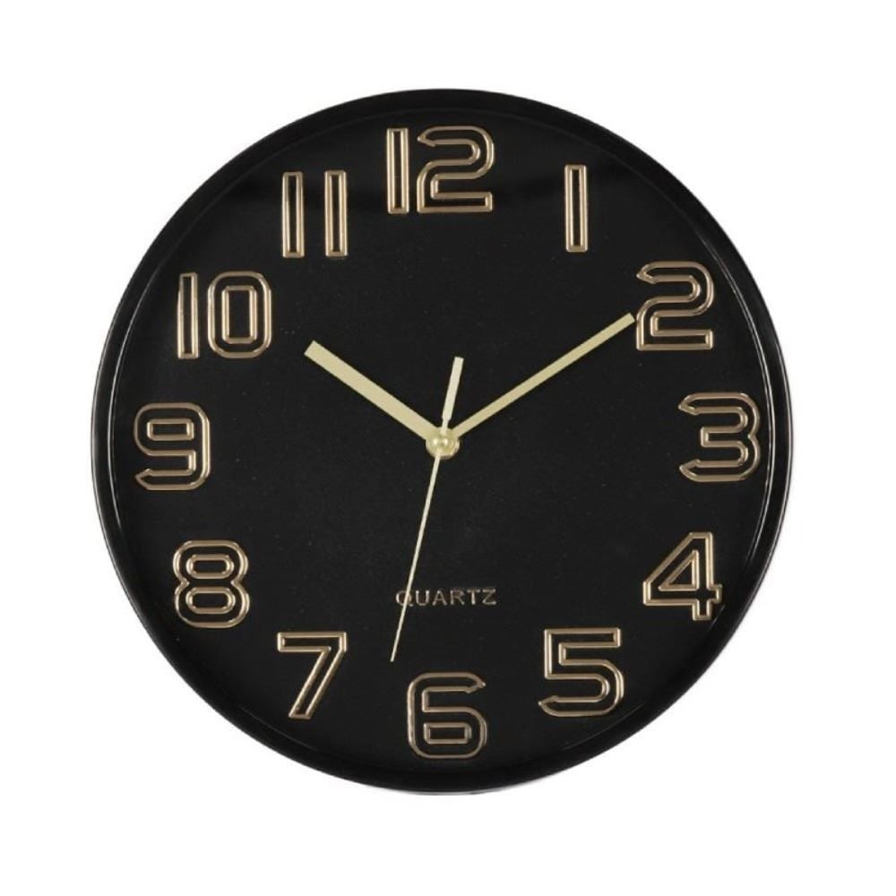 Relógio De Parede Redondo Havan Casa 30 Cm - Preto 