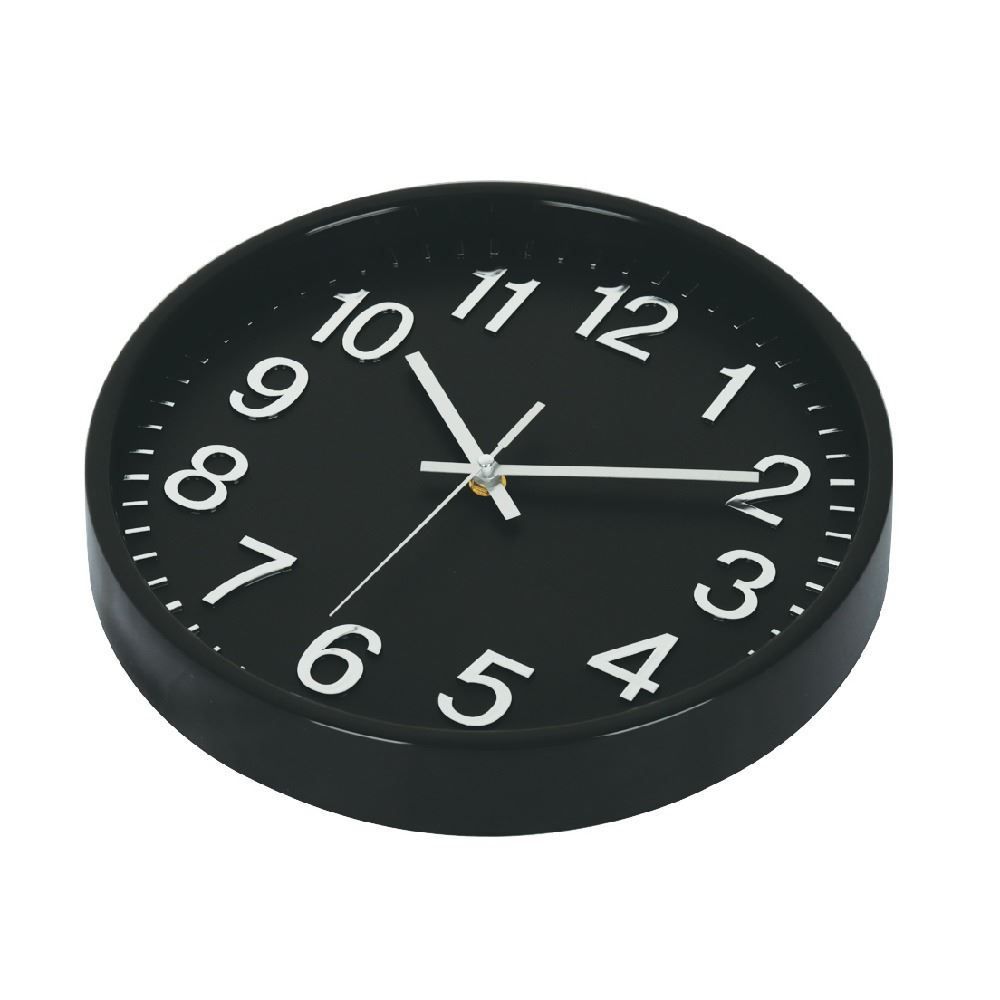 Relógio De Parede Redondo Preto Havan Casa - 30 Cm